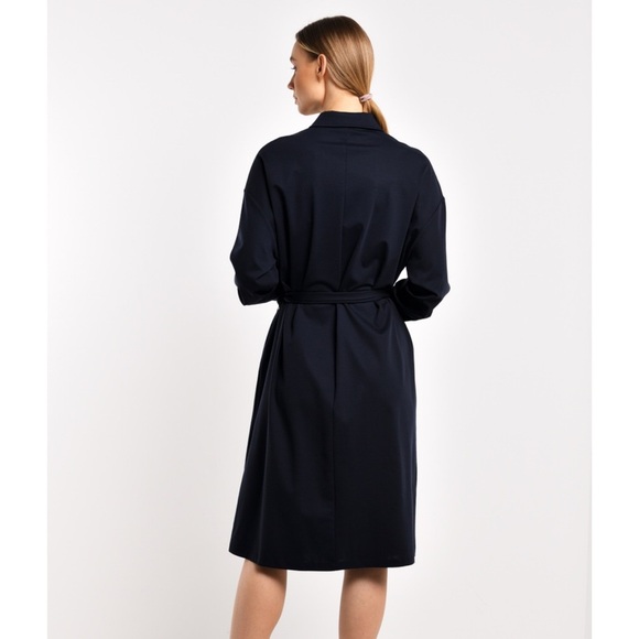 Max Mara Weekend navy button down collar dress L - Picture 4 of 8